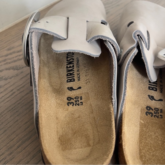 Birkenstock Anthropologie Boston Big Buckle Clogs in Stone Coin Grey - Picture 7 of 8